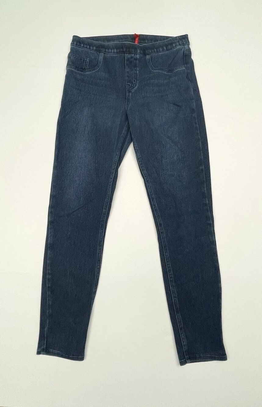 Spanx Denim Jeggings Ankle Leggings Dark Wash Pull-on Stretch Women's Sz. Medium